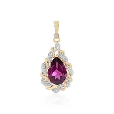 Ciondolo in oro con Granato Magenta (SUHANA)