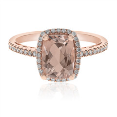 Anello in oro con Morganite AAA