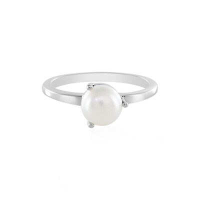 Anello in argento con Perla d'Acqua Dolce Bianca
