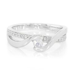 Anello in argento con Pietra di Luna Arcobaleno