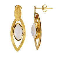 Orecchini in argento con Labradorite Bianca