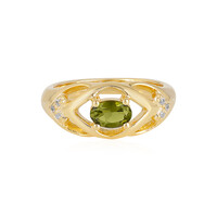 Anello in argento con Moldavite