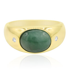 Anello in oro con Giadeite Verde