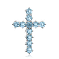 Ciondolo in argento con Topazio Blu Svizzero