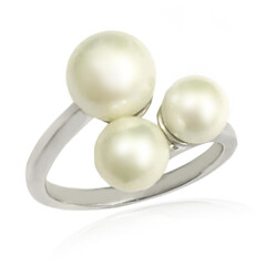 Anello in argento con Perla di Acqua Dolce