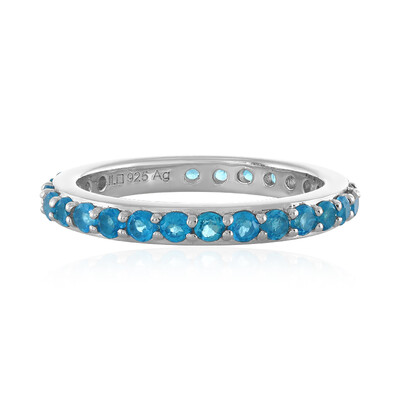 Anello in argento con Apatite Blu Neon