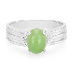 Anello in argento con Crisoprasio Imperiale