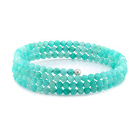 Bracciale in acciaio con Amazzonite (Riya)