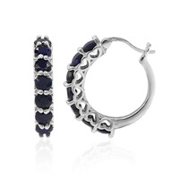Orecchini in argento con Spinello Blu Royal