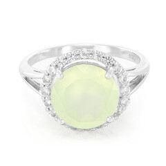 Anello in argento con Prehnite
