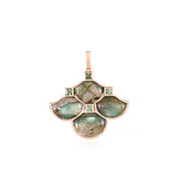 Ciondolo in argento con Labradorite Verde Maniry (KM by Juwelo)