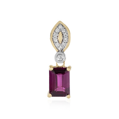 Ciondolo in oro con Granato Magenta