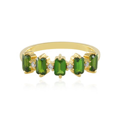 Anello in argento con Diopside Russo
