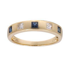 Anello in oro con Zaffiro Ceylon Blu (CIRARI)