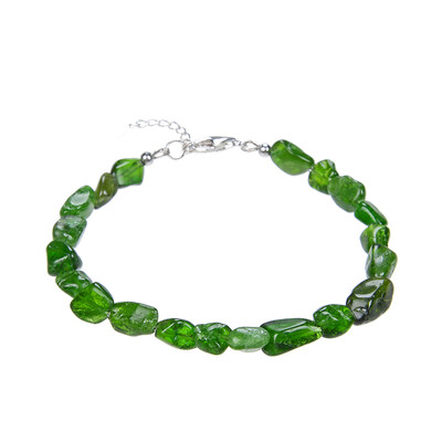 Bracciale in argento con Diopside Russo