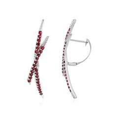 Orecchini in argento con Spinello Rosso