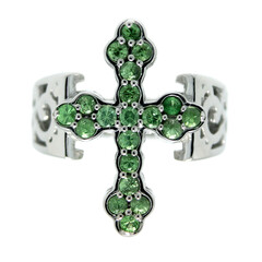 Anello in argento con Tsavorite (Dallas Prince Designs)