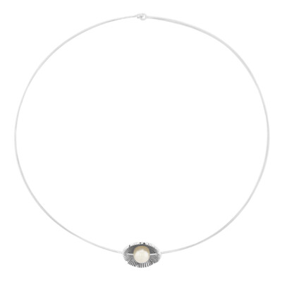 Collana girocollo in argento con Perla di Acqua Dolce