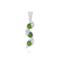 Ciondolo in argento con Diopside Russo