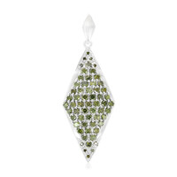 Ciondolo placcato in platino con Diamante Fancy