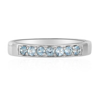 Anello in argento con Topazio Blu Svizzero