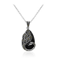 Collana in argento con Onice Nero