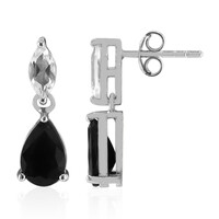 Orecchini in argento con Zaffiro Nero