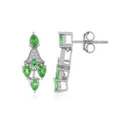 Orecchini in argento con Tsavorite