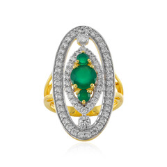 Anello in argento con Onice Verde