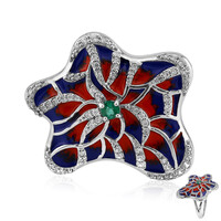 Anello in argento con Smeraldo Russo (SAELOCANA)
