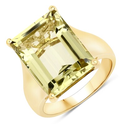 Anello in argento con Quarzo Limone