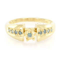 Anello placcato in oro con Diamante Fancy
