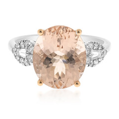 Anello in oro con Morganite AAA (AMAYANI)