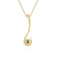 Collana in argento con Diamante Blu I2