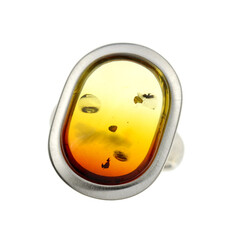 Anello in argento con Ambra Baltica