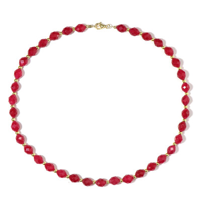 Collana in argento con Quarzo Rosso