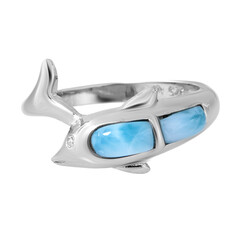 Anello in argento con Larimar