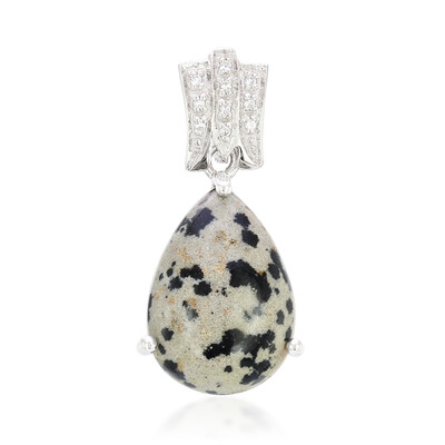 Ciondolo in argento con Diaspro Dalmata