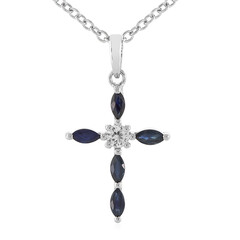 Collana in argento con Zaffiro Blu