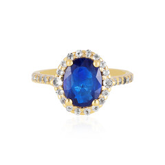 Anello in argento con Spinello Blu Royal