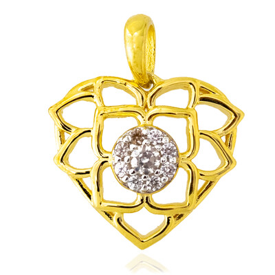 Ciondolo placcato in oro con Zircone