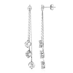 Orecchini in argento con Topazio Bianco