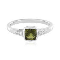 Anello in argento con Moldavite