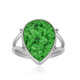 Anello in argento con Uvarovite (Bali Barong)