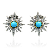 Orecchini in argento con Turchese Sleeping Beauty (Dallas Prince Designs)