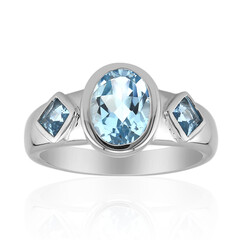 Anello in argento con Topazio Blu Cielo
