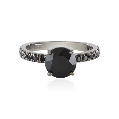 Anello in argento con Spinello Nero