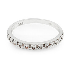 Anello placcato in platino con Diamante Fancy
