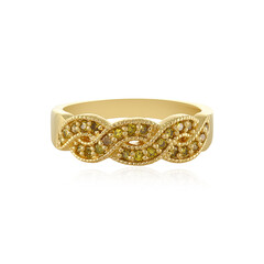 Anello in argento con Diamante Giallo I3