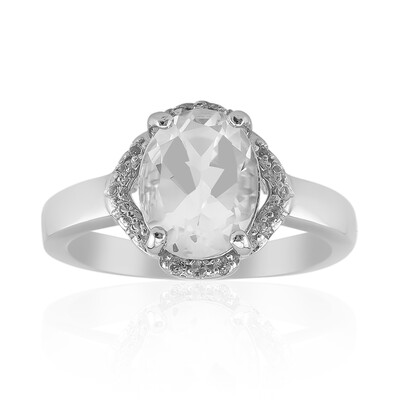 Anello in argento con Topazio Bianco